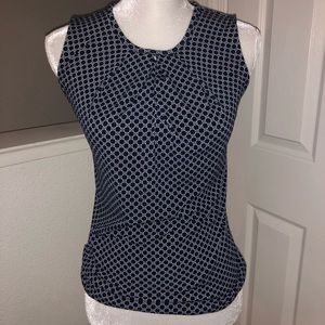 Anne Taylor navy and white tank top
